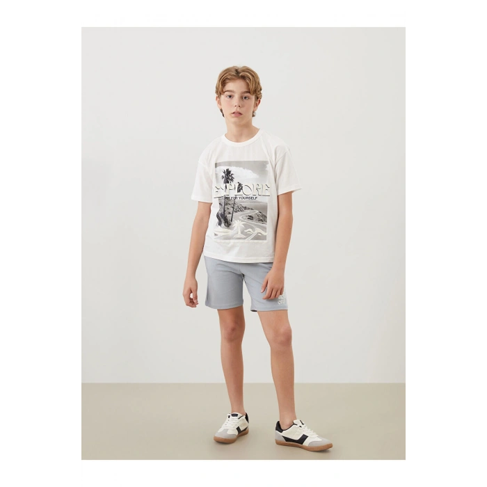 Bisiklet Yaka Erkek Çocuk Tişört ve Şort