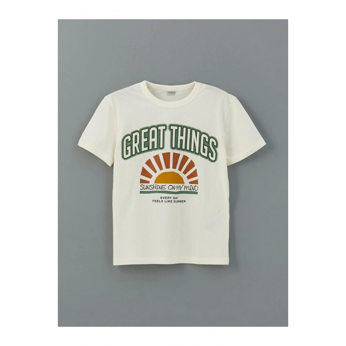 Bisiklet Yaka Erkek Çocuk Tişört Ve Şort (S5)