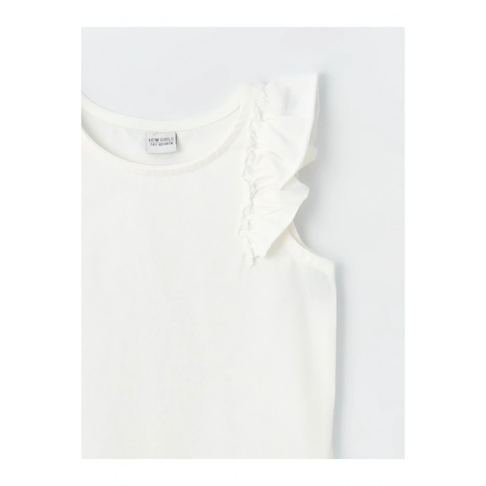 Bisiklet Yaka Fırfır Detaylı Kız Çocuk Atlet