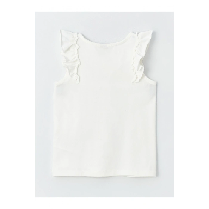 Bisiklet Yaka Fırfır Detaylı Kız Çocuk Atlet