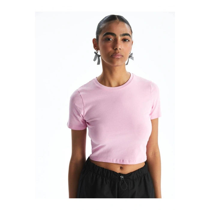 Bisiklet Yaka Kadın Crop (S5)