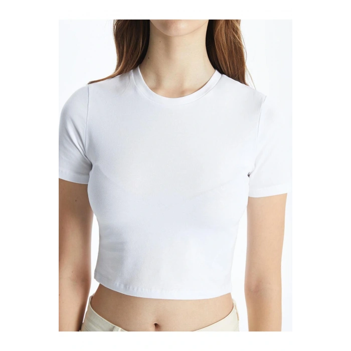 Bisiklet Yaka Kadın Crop (S5)