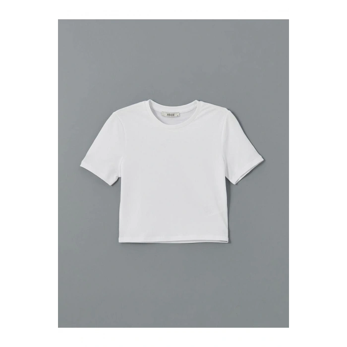 Bisiklet Yaka Kadın Crop (S5)