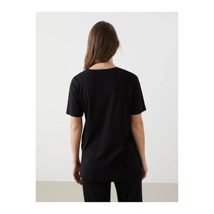 Bisiklet Yaka Kadın Tişört (S5)