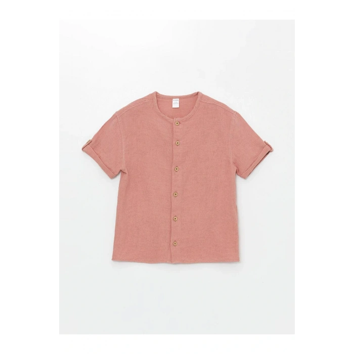 Bisiklet Yaka Kısa Kollu Basic Erkek Bebek Gömlek ve Şort 2li Takım (S4)