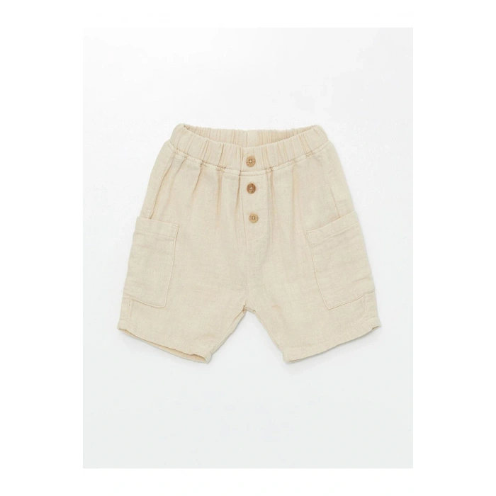 Bisiklet Yaka Kısa Kollu Basic Erkek Bebek Gömlek ve Şort 2li Takım (S4)