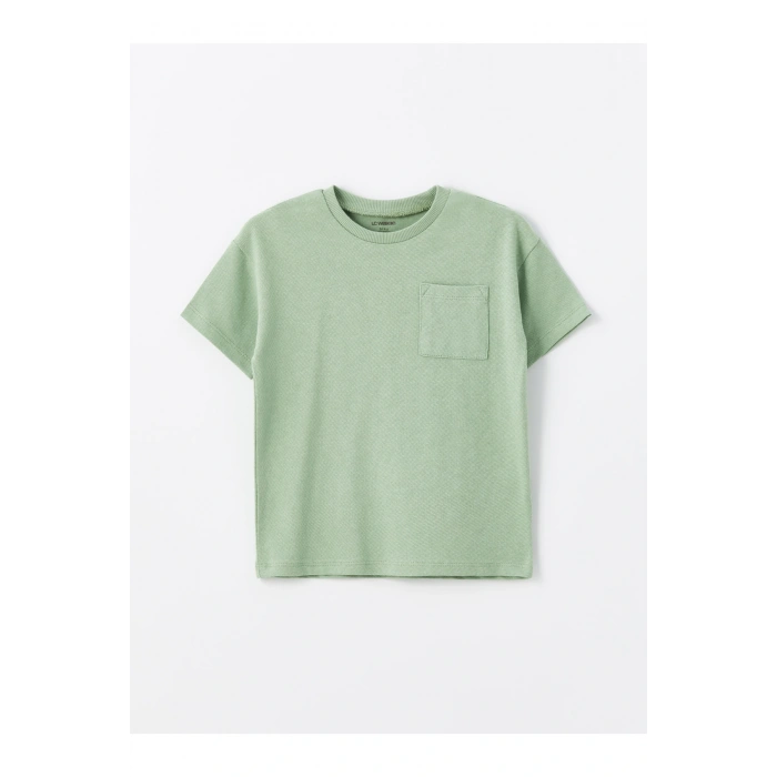 Bisiklet Yaka Kısa Kollu Basic Erkek Bebek Tişört