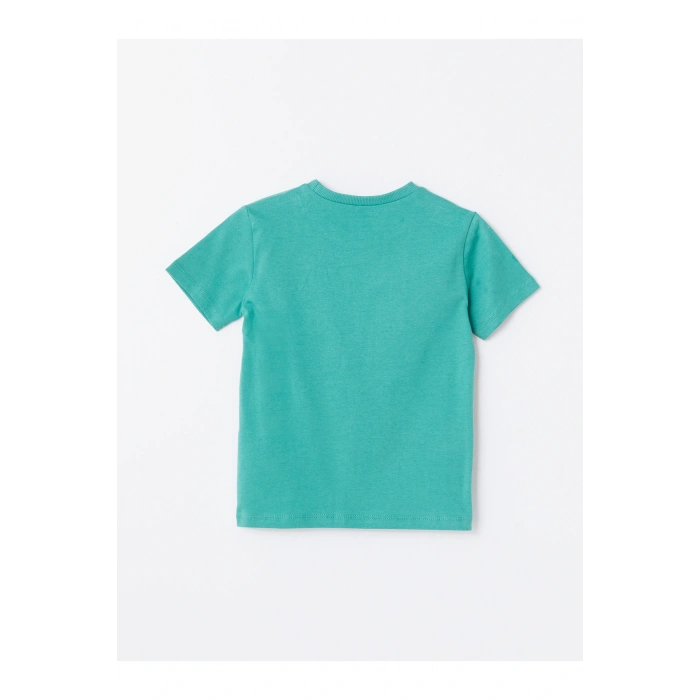 Bisiklet Yaka Kısa Kollu Baskılı Erkek Bebek Tişört