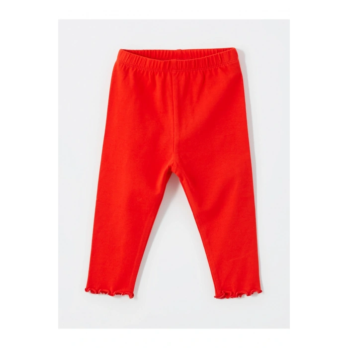 Bisiklet Yaka Kısa Kollu Baskılı Kız Bebek Bluz ve Tayt 2li Takım