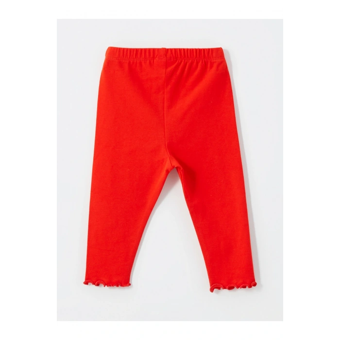 Bisiklet Yaka Kısa Kollu Baskılı Kız Bebek Bluz ve Tayt 2li Takım