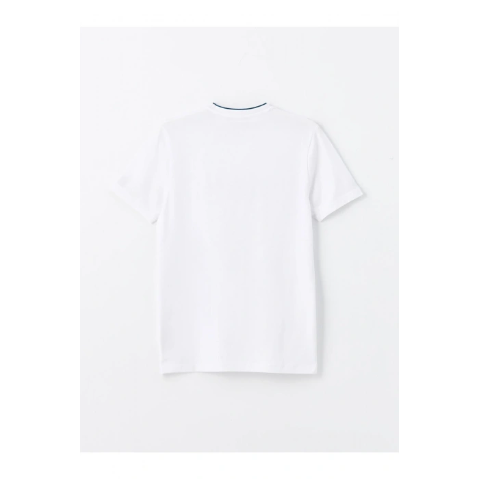 Bisiklet Yaka Kısa Kollu Baskılı Penye Erkek Tişört