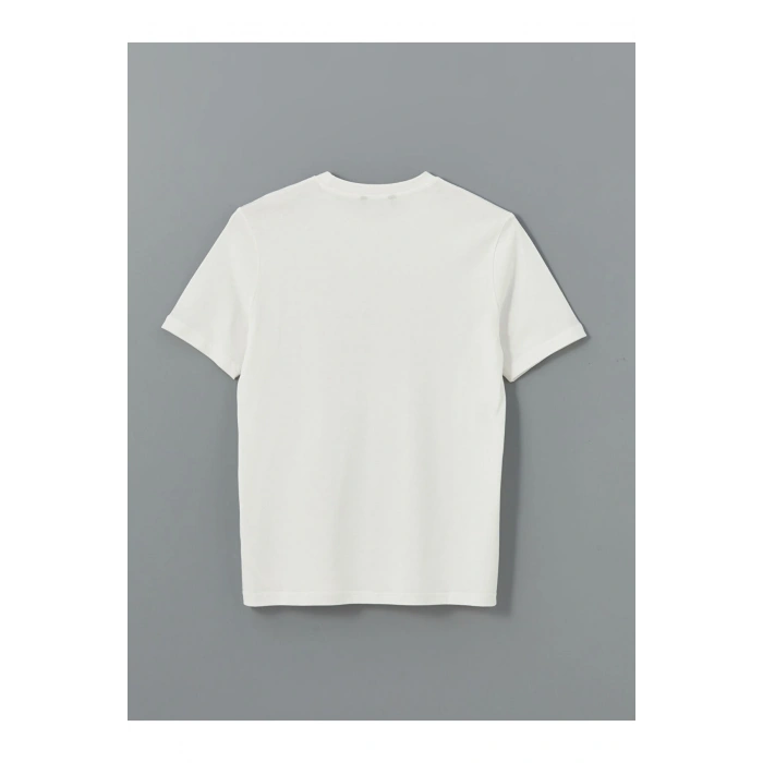 Bisiklet Yaka Kisa Kollu Baskili Penye Erkek Tisort - S52875Z8