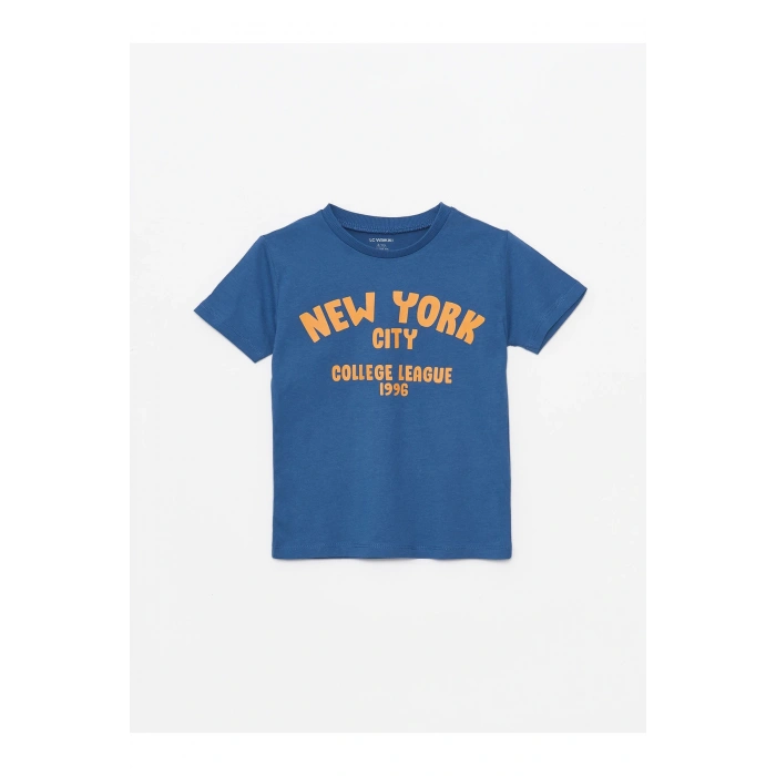 Bisiklet Yaka Kısa Kollu Erkek Bebek Tişört