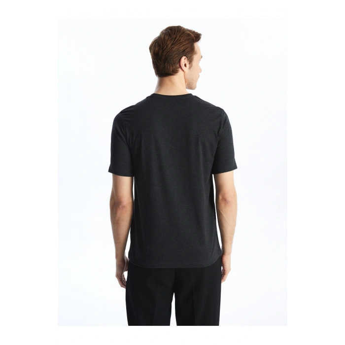 Bisiklet Yaka Kısa Kollu Penye Erkek Tişört