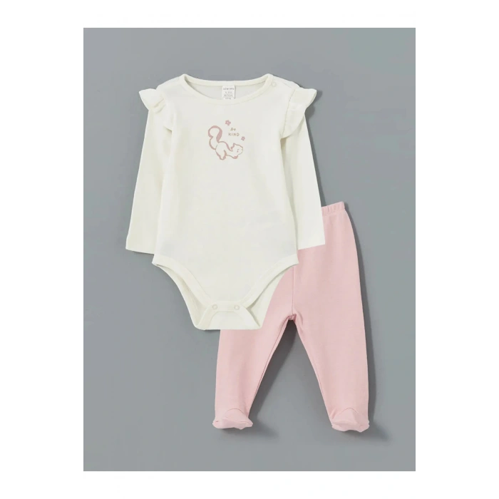 Bisiklet Yaka Kız Bebek Hastane Çıkış Seti