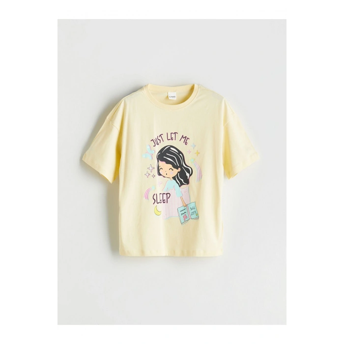 Bisiklet Yaka Kız Çocuk Pijama Takımı