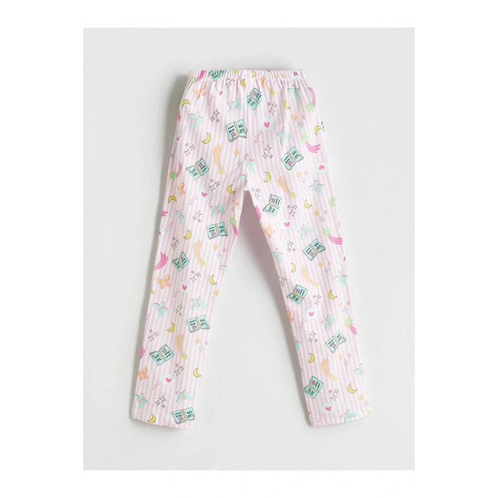 Bisiklet Yaka Kız Çocuk Pijama Takımı