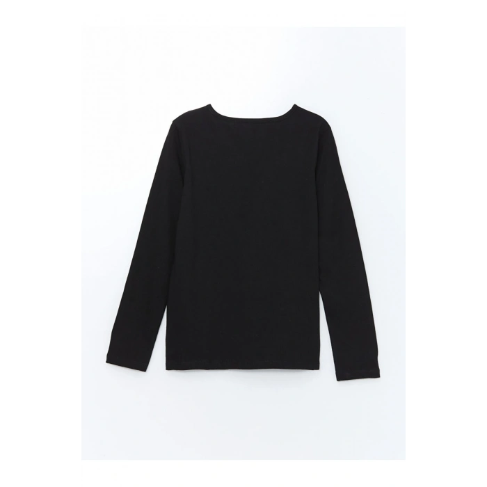 Bisiklet Yaka Kız Çocuk Tişört