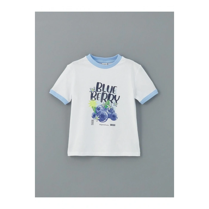 Bisiklet Yaka Kız Çocuk Tişört (S5)