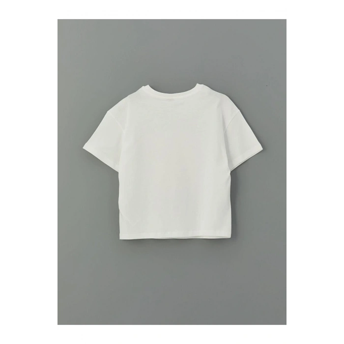 Bisiklet Yaka Kız Çocuk Tişört (S5)