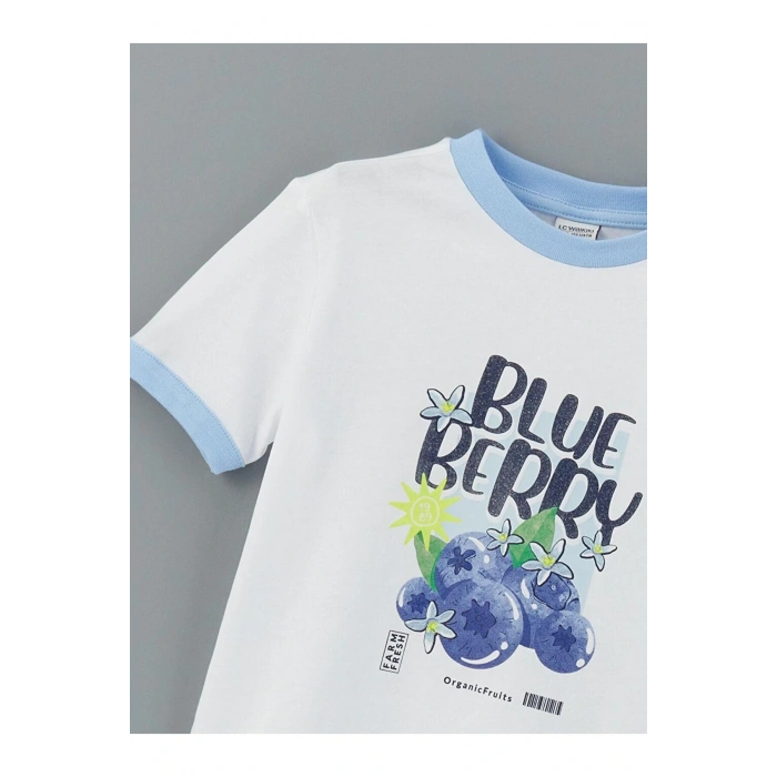 Bisiklet Yaka Kız Çocuk Tişört (S5)