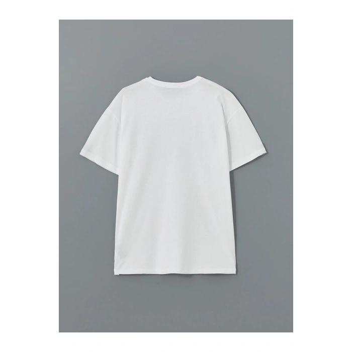 Bisiklet Yaka New York Baskılı Kadın Tişört