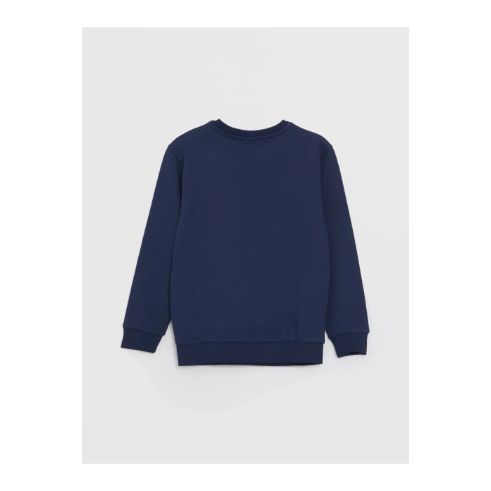 Bisiklet Yaka Nostaljik Maymun Baskılı Uzun Kollu Erkek Çocuk Sweatshirt