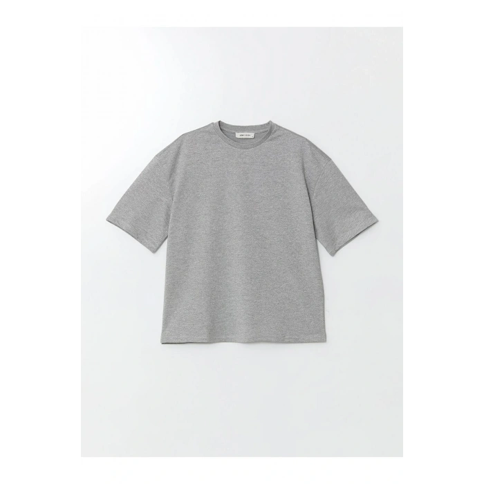 Bisiklet Yaka Oversize Kadın Tişört (S5)