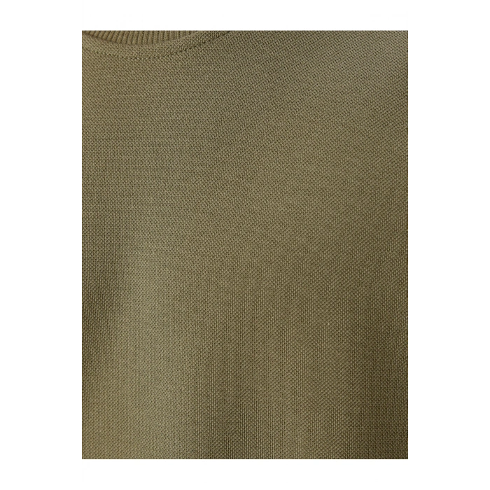 Bisiklet Yaka Pamuklu Pike Tok Kumaş Kısa Kollu Oversize Tişört