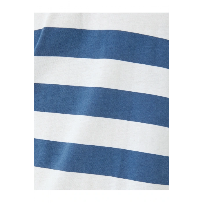 Bisiklet Yaka Pamuklu Regular Fit Kısa Kollu Çizgili Tişört