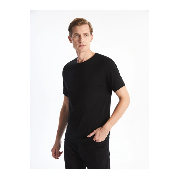 Bisiklet Yaka Penye Erkek Tişört (S5)