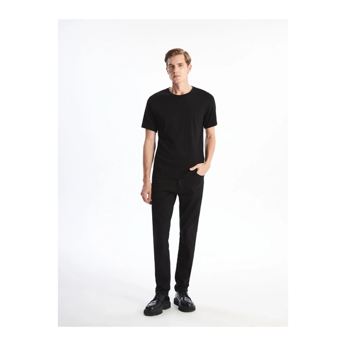 Bisiklet Yaka Penye Erkek Tişört (S5)