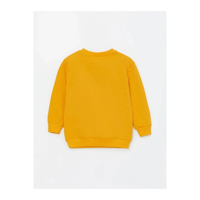 Bisiklet Yaka Uzun Kollu Baskılı Erkek Bebek Sweatshirt