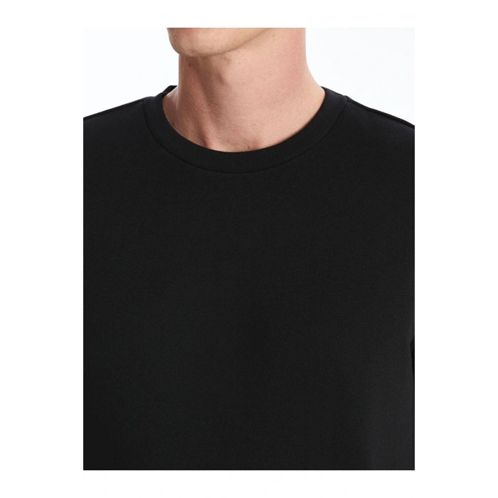 Bisiklet Yaka Uzun Kollu Erkek Kalın Sweatshirt (W4)