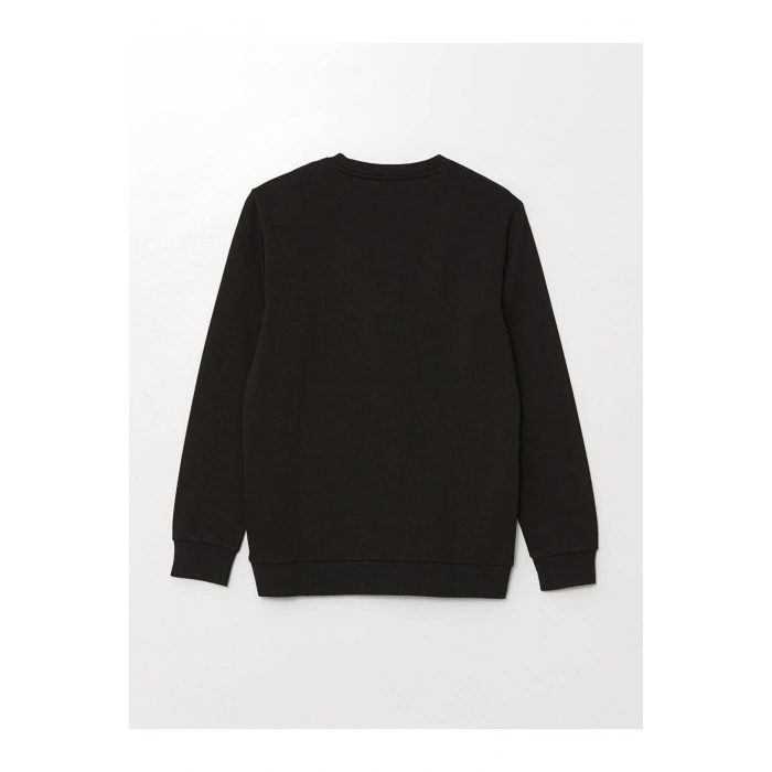 Bisiklet Yaka Uzun Kollu Erkek Kalın Sweatshirt (W4)