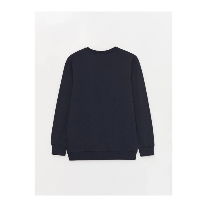 Bisiklet Yaka Uzun Kollu Erkek Sweatshirt