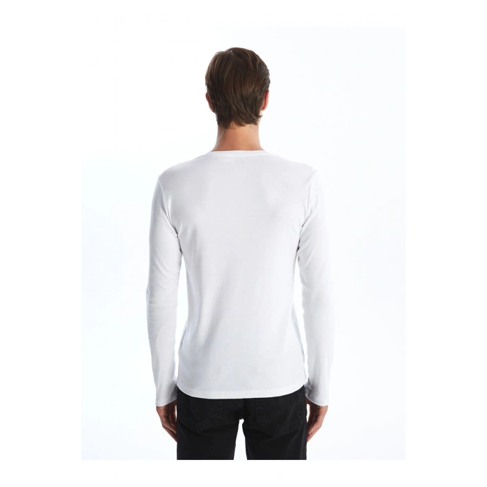 Bisiklet Yaka Uzun Kollu Erkek Tişört