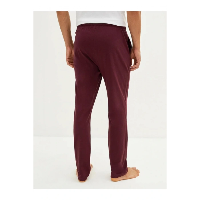 Bordo Standart Kalıp Erkek Pijama Alt
