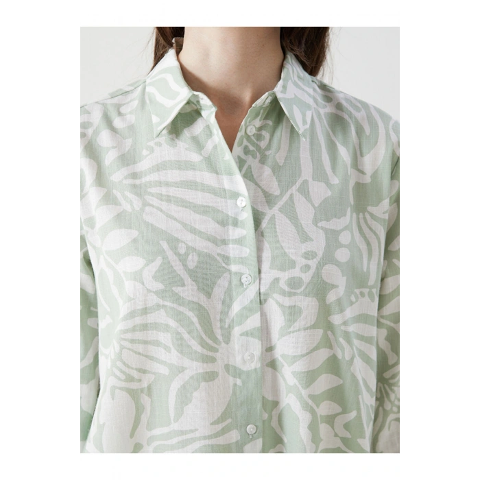 Çiçekli Kadın Gömlek Tunik