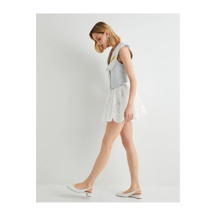 Çiçekli Mini Balon Etek