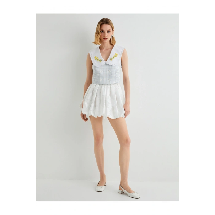 Çiçekli Mini Balon Etek