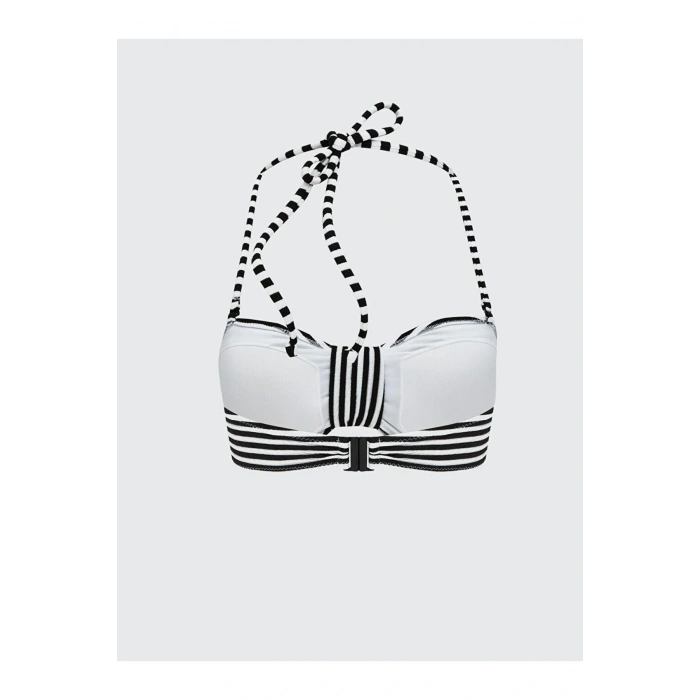 Çizgili Boyundan Bağlamalı Kadın Bikini Üst (S5)