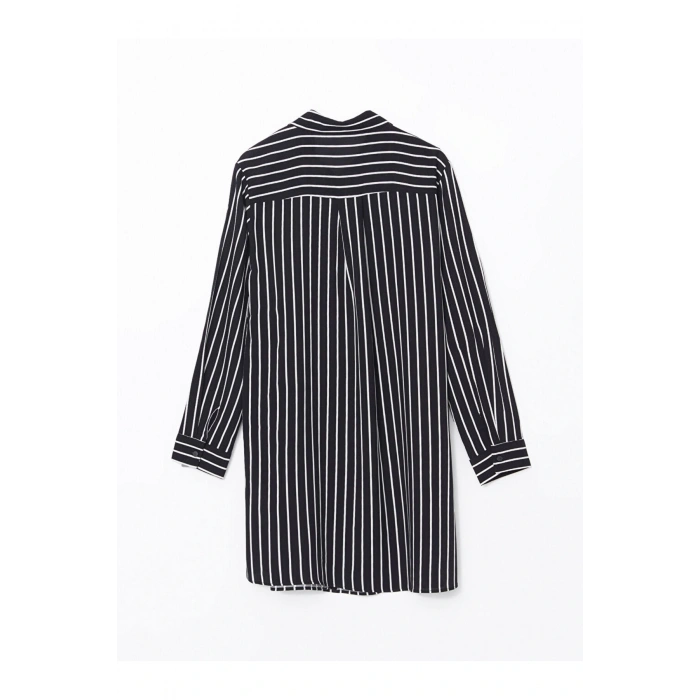 Cizgili Poplin Kadin Gomlek Tunik - S5G059Z8