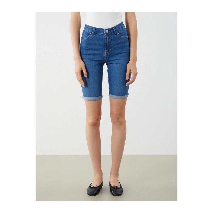 Dar Fit Kadın Jean Şort