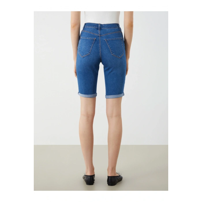 Dar Fit Kadın Jean Şort