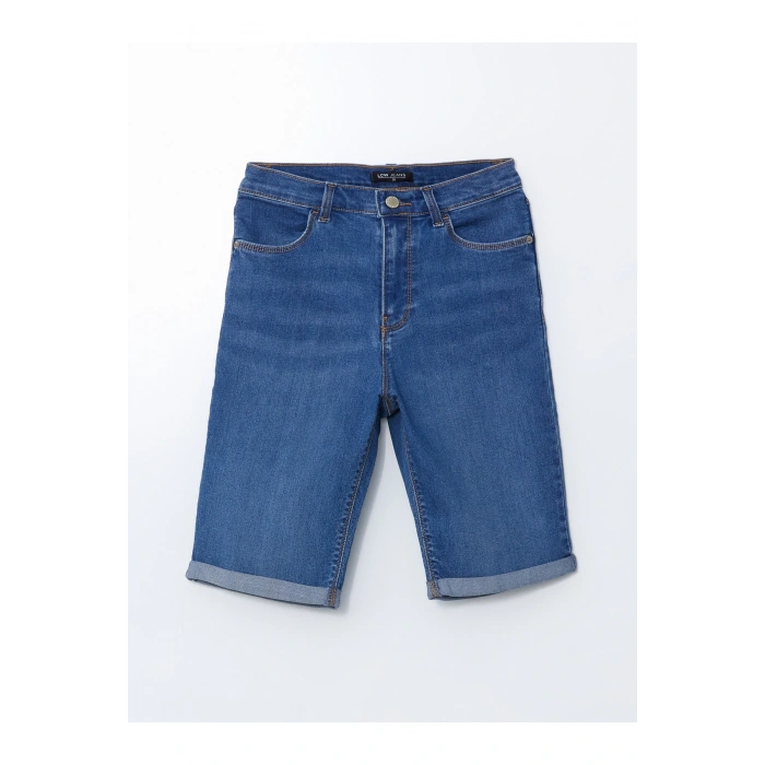 Dar Fit Kadın Jean Şort