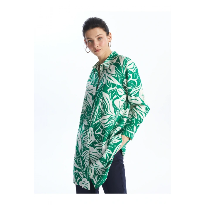 Desenli Kadın Gömlek Tunik