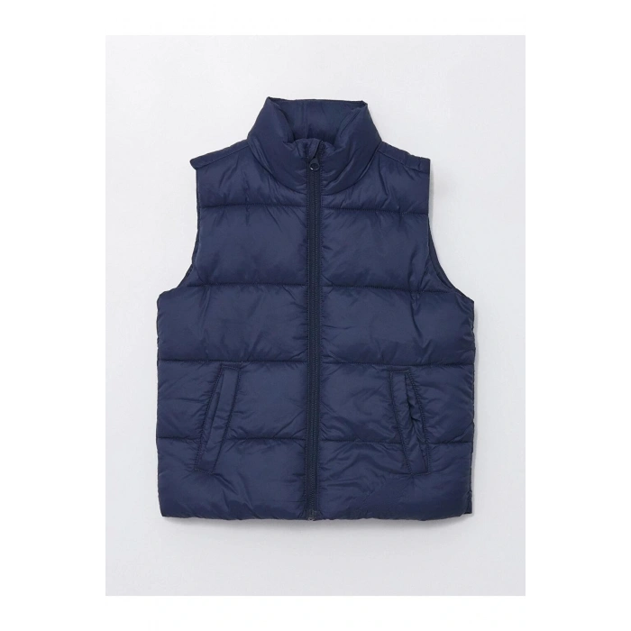 Dik Yaka Kız Çocuk Yelek