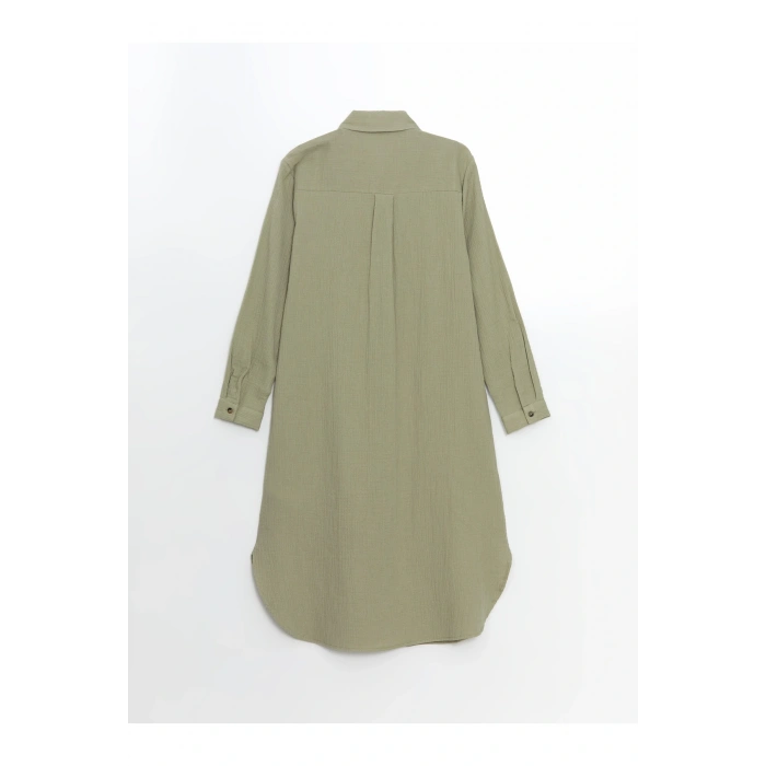 Dokulu Kadın Gömlek Elbise