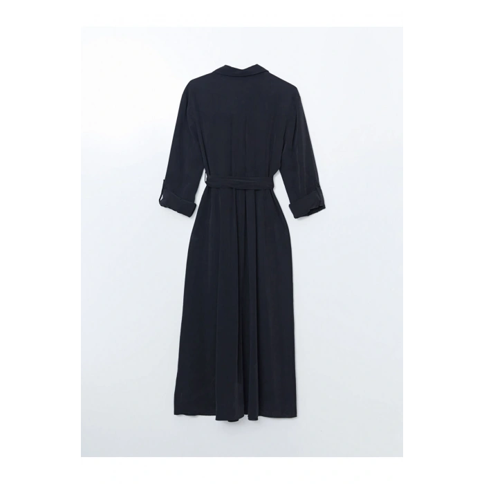 Duz Uzun Kollu Kadin Gomlek Elbise - W4L534Z8